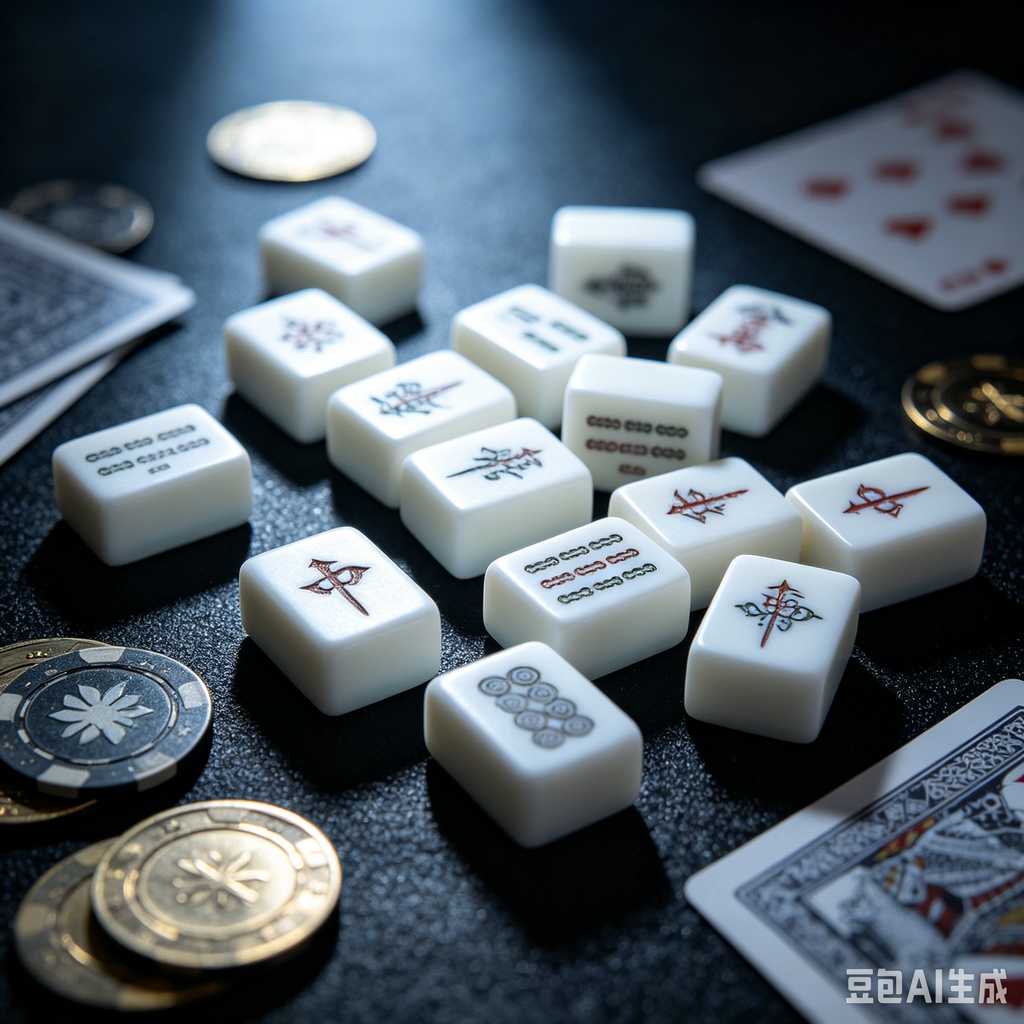 logo engrave mahjong tiles
